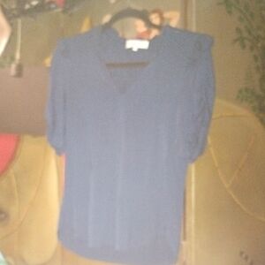 Hale Bob Navy Blouse